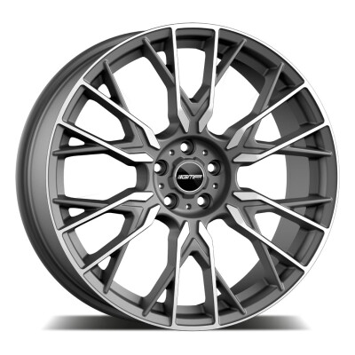 GMP Fender 10×22″ · 5×112 · ET34 · CB66,6 Matt Anthracite Diamond
