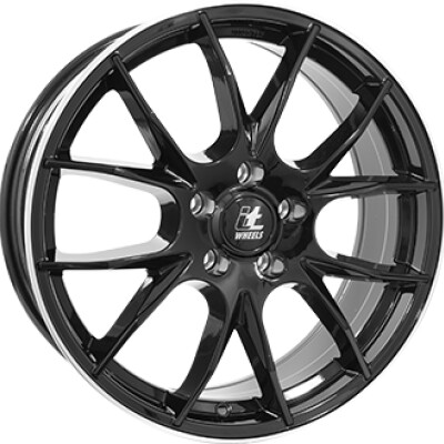 IT Wheels KIRA 8×18″ · 5×112 · ET38 · CB57,1 Gloss Black / Polished lip