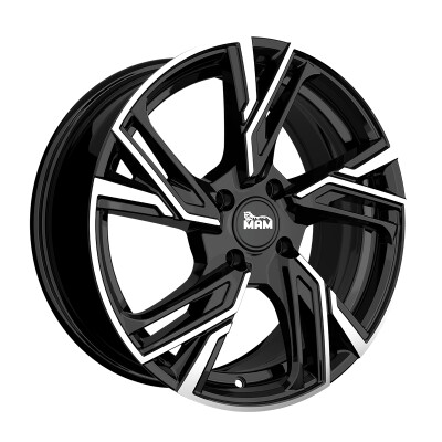 MAM RS5 6,5×16″ · 4×108 · ET37 · CB63,4 BLACK FRONT POLISH