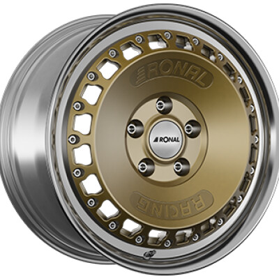 Ronal RR10 7×15″ · 5×100 · ET30 · CB76 Dull Bronze / Polished