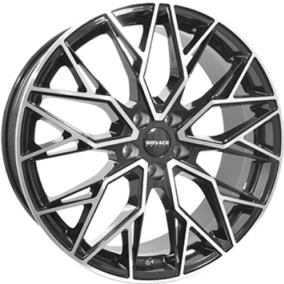 Monaco Wheels GP15-FF 9×20″ · 5×112 · ET41 · CB57,1 Gloss Black / Polished
