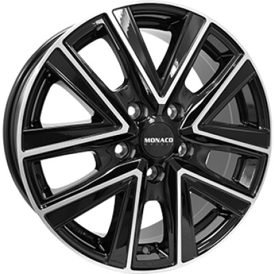 Monaco Wheels VT2 6,5×16″ · 5×118 · ET68 · CB71,1 Gloss Black / Polished