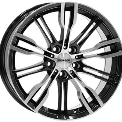 Monaco Wheels GP8 8×19″ · 5×112 · ET45 · CB66,6 Gloss Black / Polished