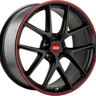 BBS CI-R 8,5×19″ · 5×120 · ET35 · CB82 Dull Black / Red