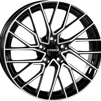 Monaco Wheels GP11 8×18″ · 5×108 · ET45 · CB63,4 Gloss Black / Polished