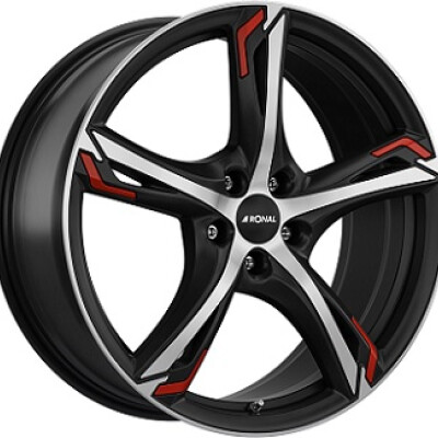 Ronal R62 RED 8,5×20″ · 5×108 · ET40 · CB76 Dull Black / Polished